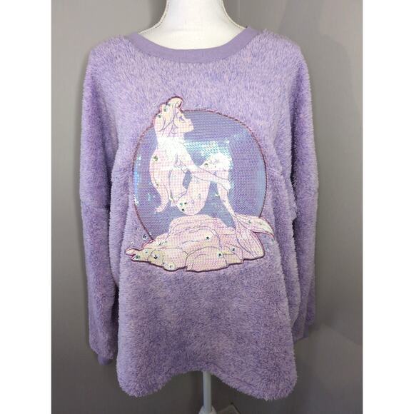 Disney Tops - Disney Spirit Jersey Ariel Anniversary Sherpa Pullover L